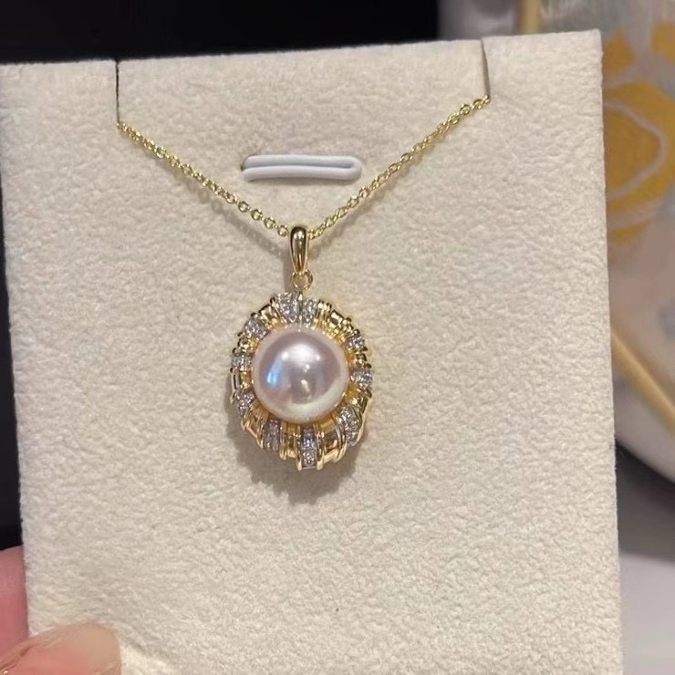 証明書 925 シルバー Bazel セット 10-11 ミ - Pearl Necklace Set のレビューと価格