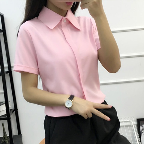 白いルーズ半袖シャツ女性夏韓国スタイル大きいサイズ学生フォー - Large Women'S Formal Wear のレビューと価格