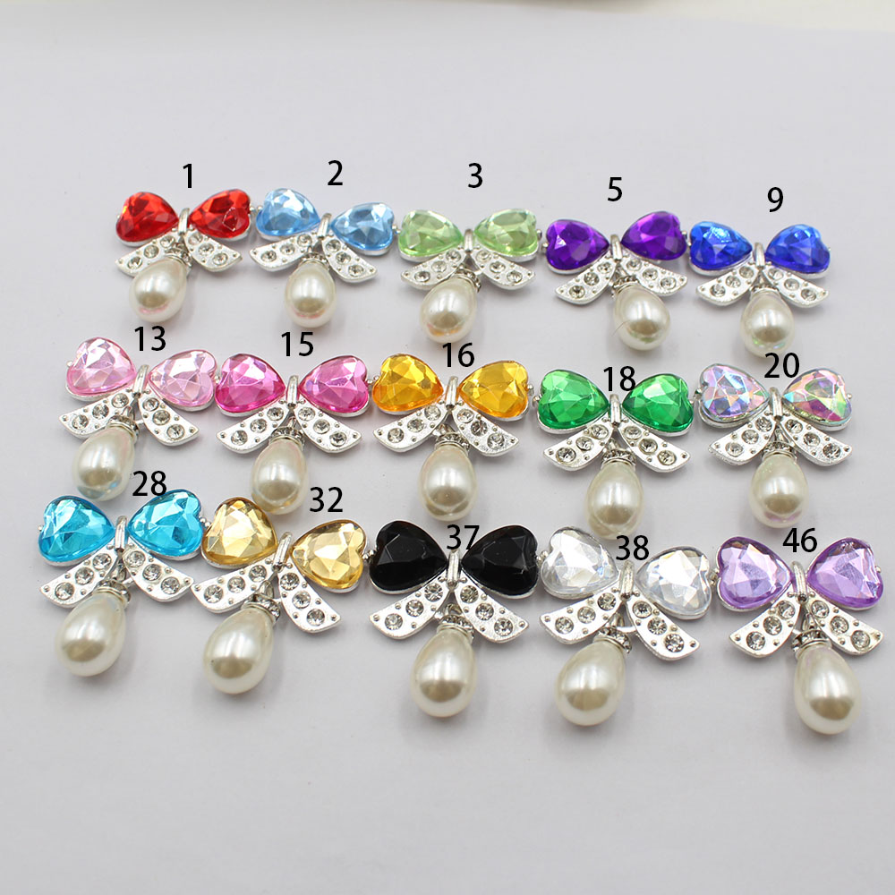 5個/セットの銀合金製ダイヤモンドがちりばめられたリボン、水 - Pearl Necklace Set のレビューと価格