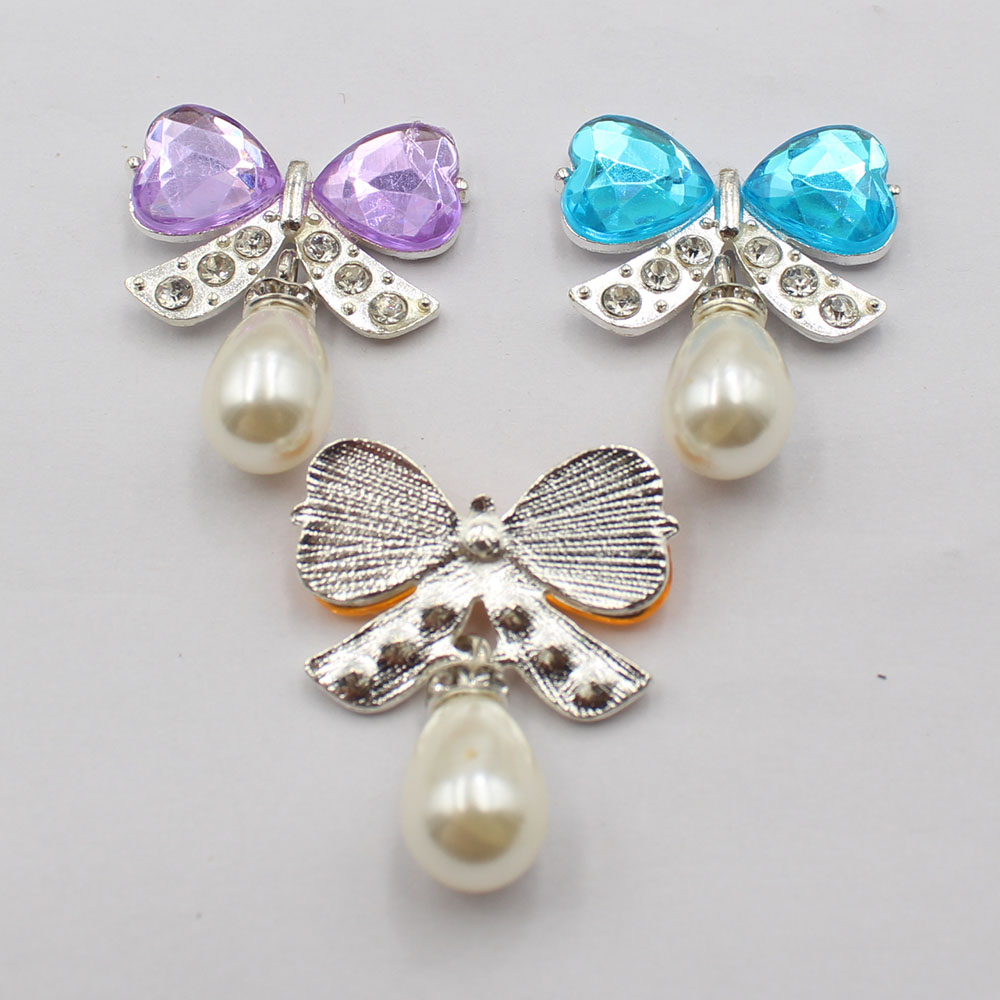 5個/セットの銀合金製ダイヤモンドがちりばめられたリボン、水 - Pearl Necklace Set のレビューと価格