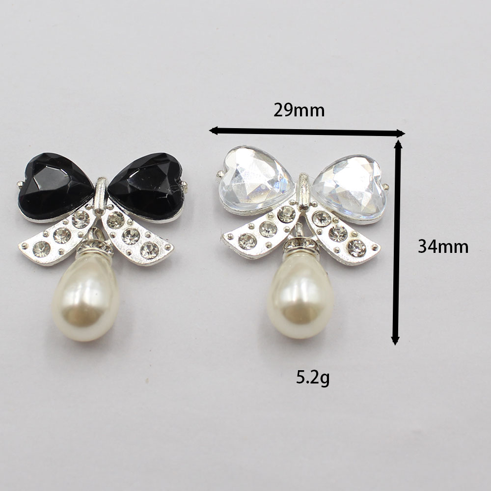 5個/セットの銀合金製ダイヤモンドがちりばめられたリボン、水 - Pearl Necklace Set のレビューと価格