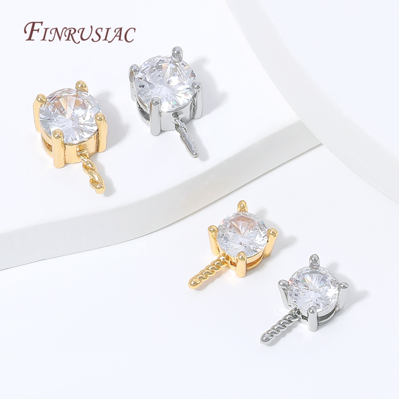 18KゴールドメッキCZプロングセットパールコネクター、ジル - Pearl Necklace Set のレビューと価格
